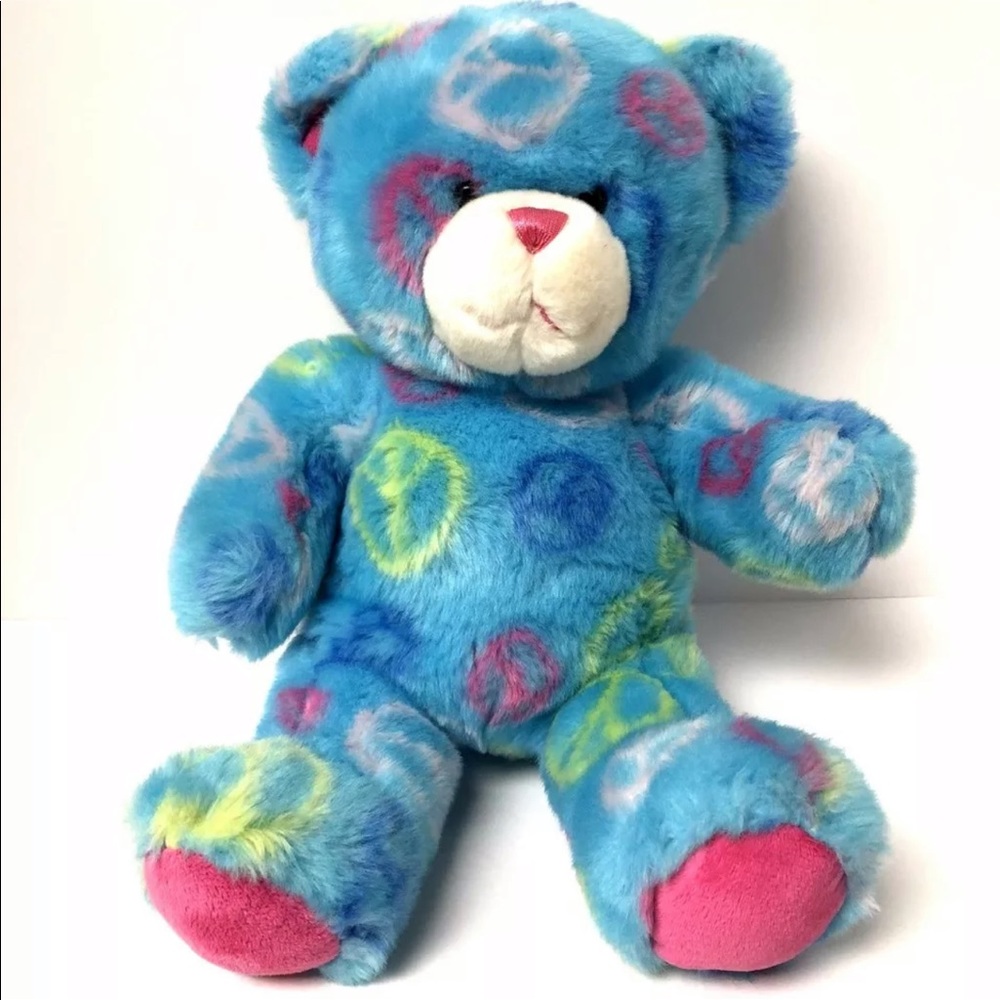 BABW Build-A-Bear Retired Teddy Bear Plush Peace & Friendship Bear 16"